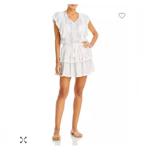 NWT SURF GYPSY Fringe Trim Ruffled Swim Cover Up - Large